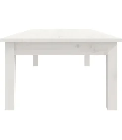 Salontafel 110x50x30 cm massief grenenhout wit