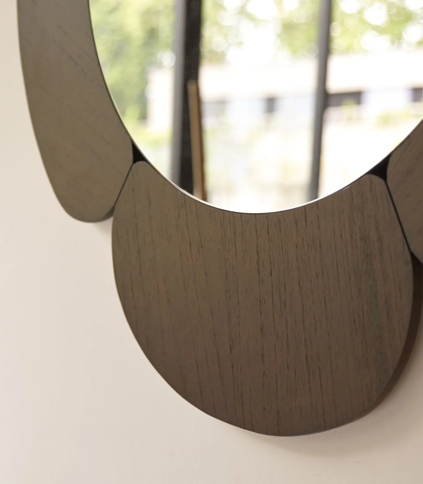 Sara - Spiegel in donker mindihout 110 x 110 cm