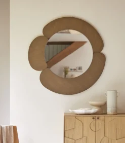 Sara - Spiegel in licht mindihout 110 x 110 cm