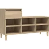 Schoenenkast 102x36x60 cm bewerkt hout sonoma eikenkleurig