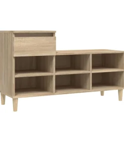 Schoenenkast 102x36x60 cm bewerkt hout sonoma eikenkleurig
