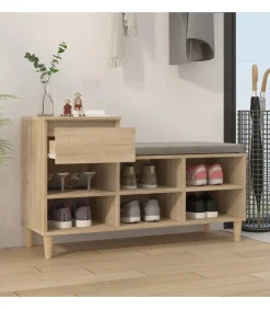 Schoenenkast 102x36x60 cm bewerkt hout sonoma eikenkleurig