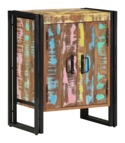 Schoenenkast Zwart 30 x 30 x 40 cm Massief gerecycled hout