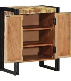 Schoenenkast Zwart 30 x 30 x 40 cm Massief gerecycled hout