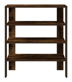 Schoenenrek 61x32x70 cm bewerkt hout gerookt eikenkleurig