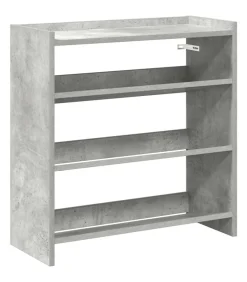 Schoenenrek 60x25x62 cm bewerkt hout betongrijs