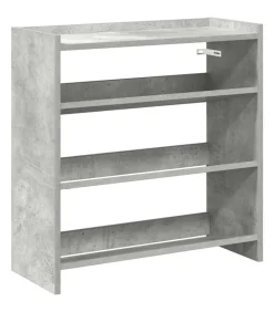 Schoenenrek 60x25x62 cm bewerkt hout betongrijs