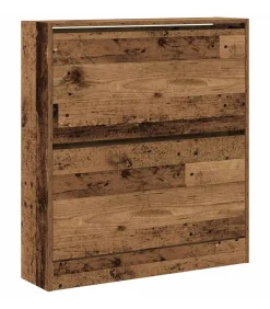 Schoenkast met opslag Oud hout 80 x 21 x 87.5 cm Bewerkt hout