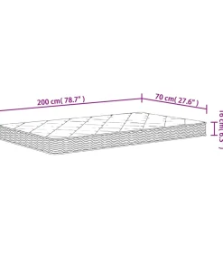 Schuimmatras middelzacht 70x200 cm