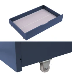 Set van 2 donkerblauw opberglades voor bed