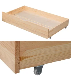 Set van 2 houten opberglades voor bed