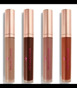 Set van 4 I Heart Chocolate Lipgloss - Honingraat / Mokka / Mint Chocolate / Chocolate Fudge
