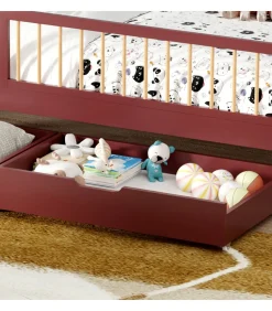 Set van 2 terracotta opbergladen voor bed