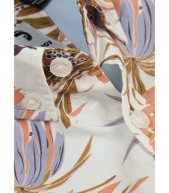 Shirt met lange mouwen met bladeren afdrukken