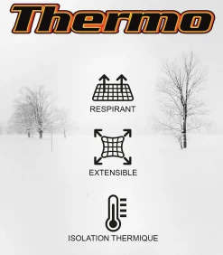 Shirt met V-hals en lange mouwen Thermo