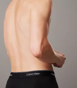 short 3 pack icon cotton stretch low rise trunks black