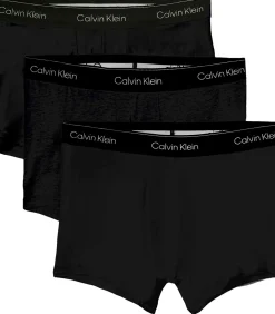 short 3 pack icon cotton stretch trunks black