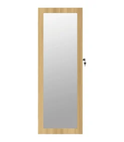 Sieradenkast met spiegel wandgemonteerd 37,5x10x106 cm