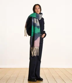 Sjaal met groot golfpatroon