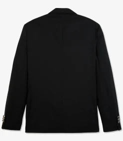 Slanke fit zwart 100% wollen blazer