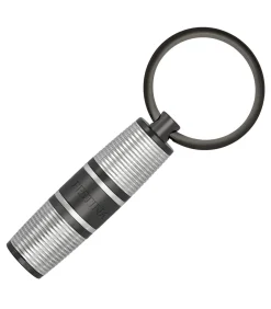 Sleutelhanger Bold Stripe Chrome & Gun