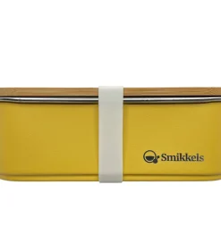 Smikkels - RVS Lunchbox - Geel