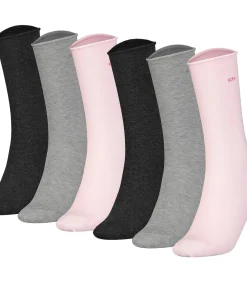 Sokken CK WOMEN SOCK 6P ROLL TOP Set van 6