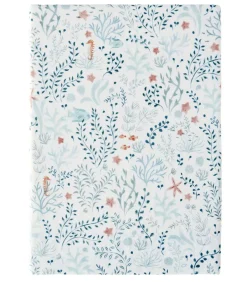 Sous l'océan - Laken in katoen perkal met print 180x290