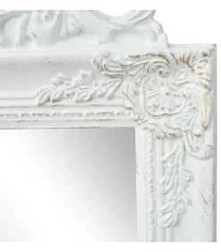 Spiegel vrijstaand barok stijl 160x40 cm wit