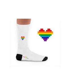 sportsokken Love is Love wit