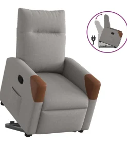 Sta-op-stoel verstelbaar stof taupe