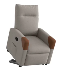 Sta-op-stoel verstelbaar stof taupe