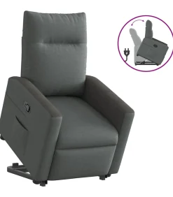 Sta-op-stoel verstelbaar stof donkergrijs