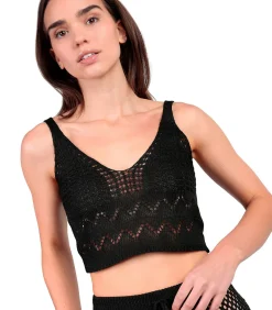 Strand gehaakte top en slip rokje Total Look