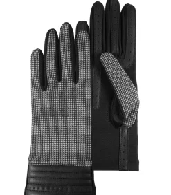 Stretch handschoenen in houndstooth voor dames