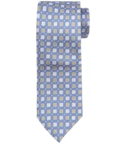 Stropdas Zijde Bloem Blauw