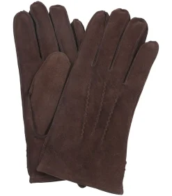Suede Handschoen Donkerbruin