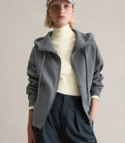 Sweatjack met capuchon relaxed