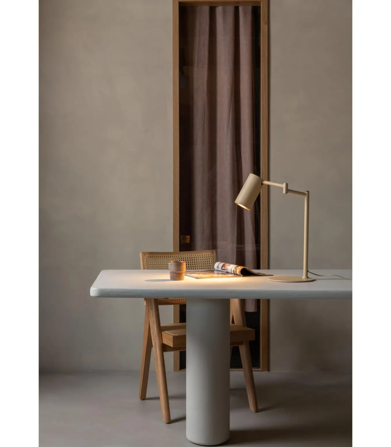 Tafellamp Bilbao - Beige - 35x20x47.5cm