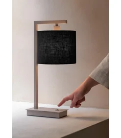 Tafellamp Boston - Bruin - 17x18x44cm