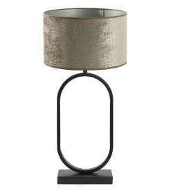 Tafellamp Jamiri/Chelsea - Zwart/Zilver - Ø30x67cm