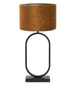 Tafellamp Jamiri/Gemstone - Zwart/Goud - Ø30x67cm