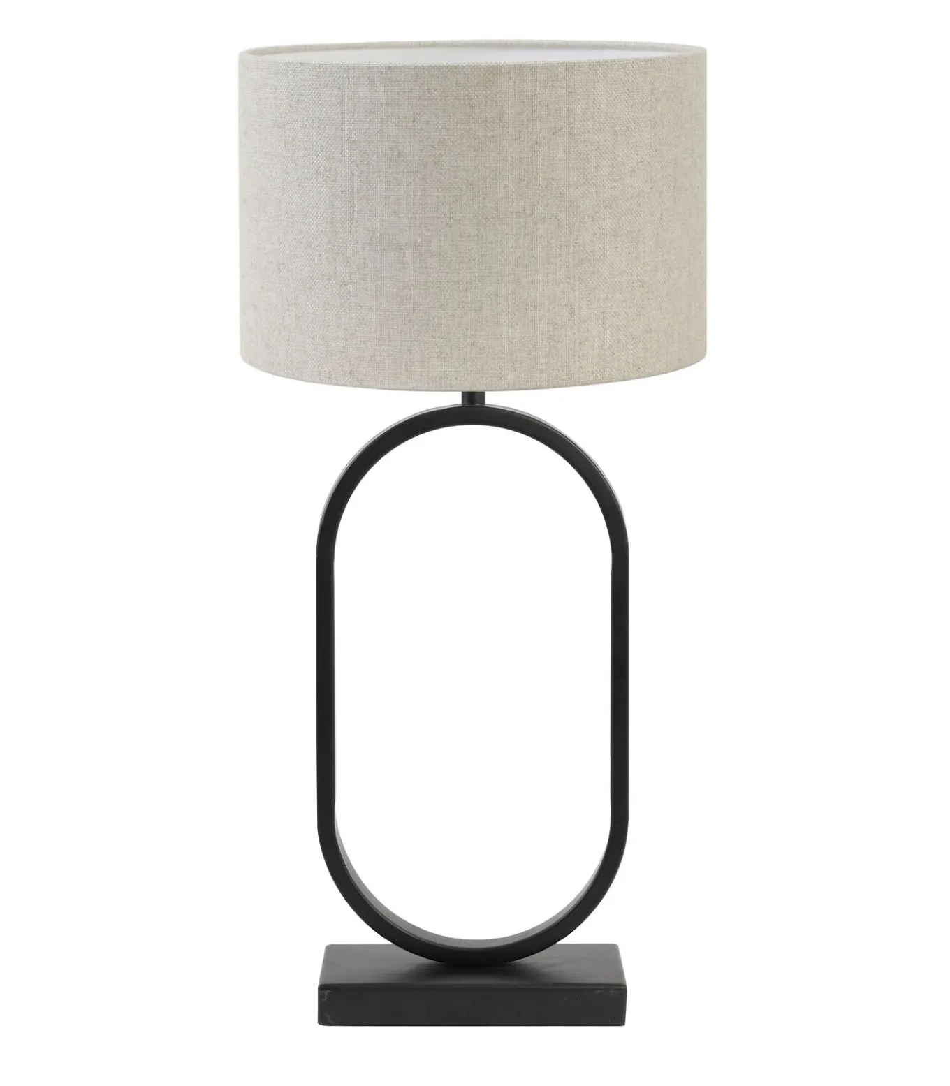 Tafellamp Jamiri/Livigno - Zwart/Naturel - Ø30x67cm