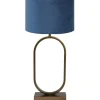 Tafellamp Jamiri/Velours - Ant, Brons/Petrol - Ø30x67cm