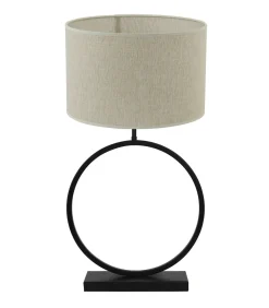 Tafellamp Liva/Breska - Zwart/Parel Wit - Ø40x78,5cm