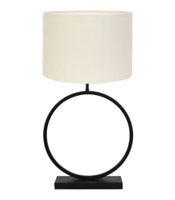 Tafellamp Liva/Livigno - Zwart/Eiwit - Ø40x78,5cm