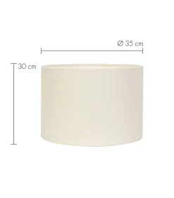 Tafellamp Shiva/Livigno - Zwart/Eiwit - Ø35x84cm