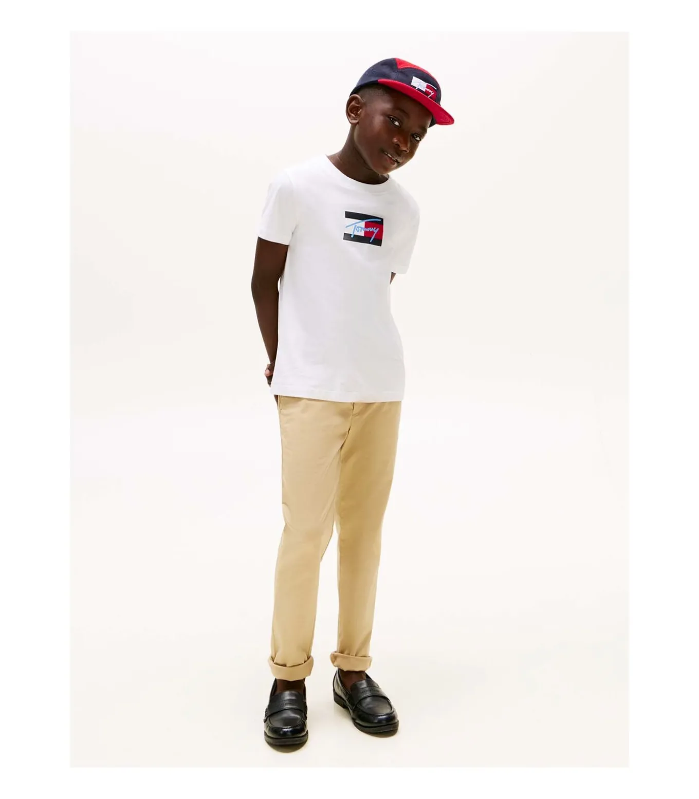 Tommy Script Flag Print Tee Ss