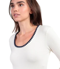 Top met lange mouwen en ronde hals Canale Contraste