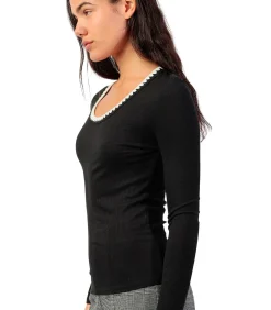 Top met lange mouwen en ronde hals Canale Contraste